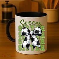 Soccer Sister Coquette Bow Cute Mom Coffee Mug thumb 4