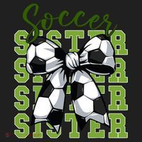 Soccer Sister Coquette Bow Cute Mom Beanie thumb 2