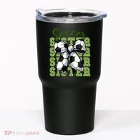 Soccer Sister Coquette Bow Cute Mom Tumbler thumb 0