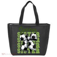 Soccer Sister Coquette Bow Cute Mom Tote Bag thumb 0