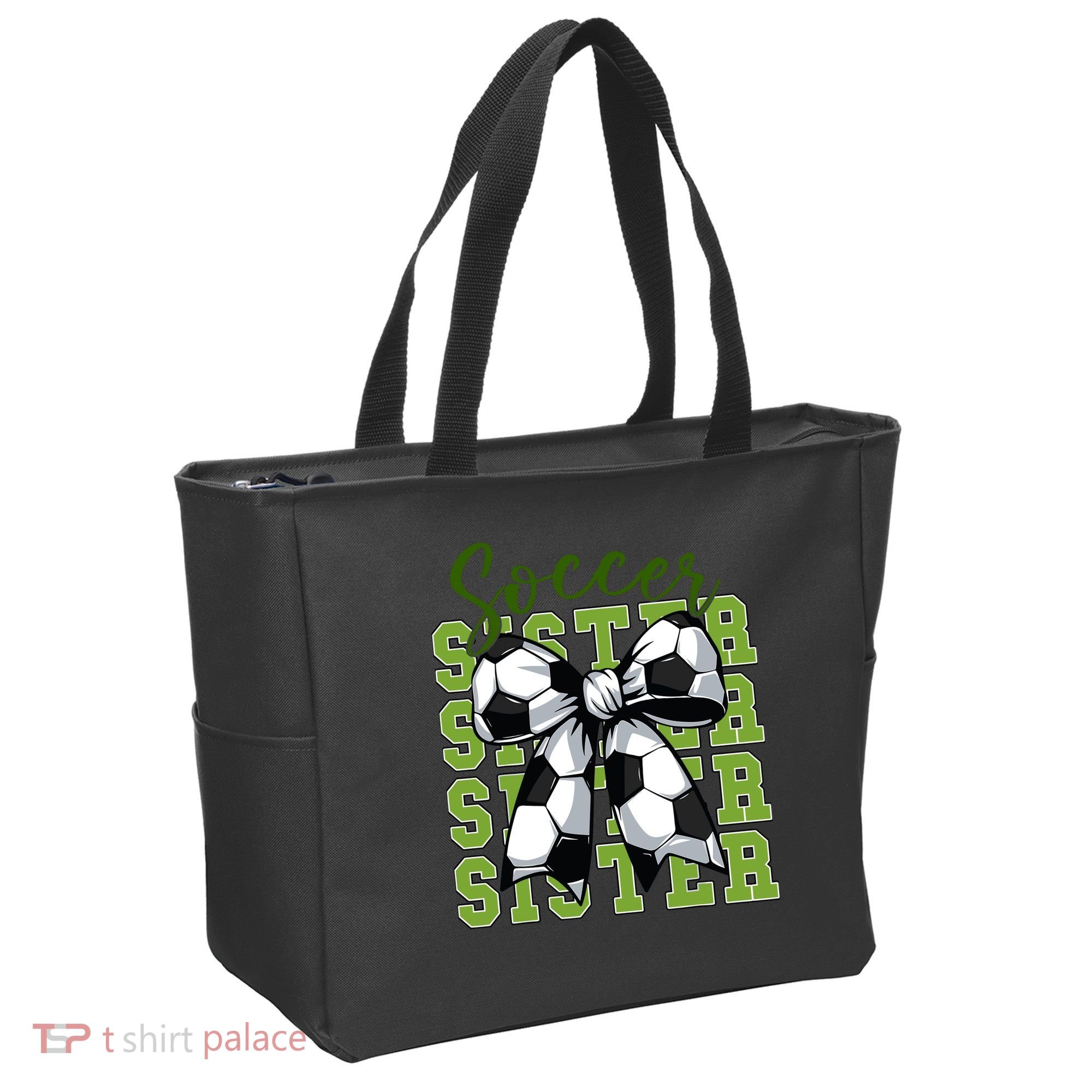 Soccer Sister Coquette Bow Cute Mom Tote Bag