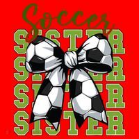 Soccer Sister Coquette Bow Cute Mom Santa Hat thumb 1