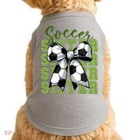 Soccer Sister Coquette Bow Cute Mom Doggie Tank thumb 0