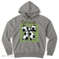 Soccer Sister Coquette Bow Cute Mom Hoodie thumb 0