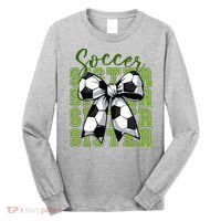 Soccer Sister Coquette Bow Cute Mom Long Sleeve Shirt thumb 0
