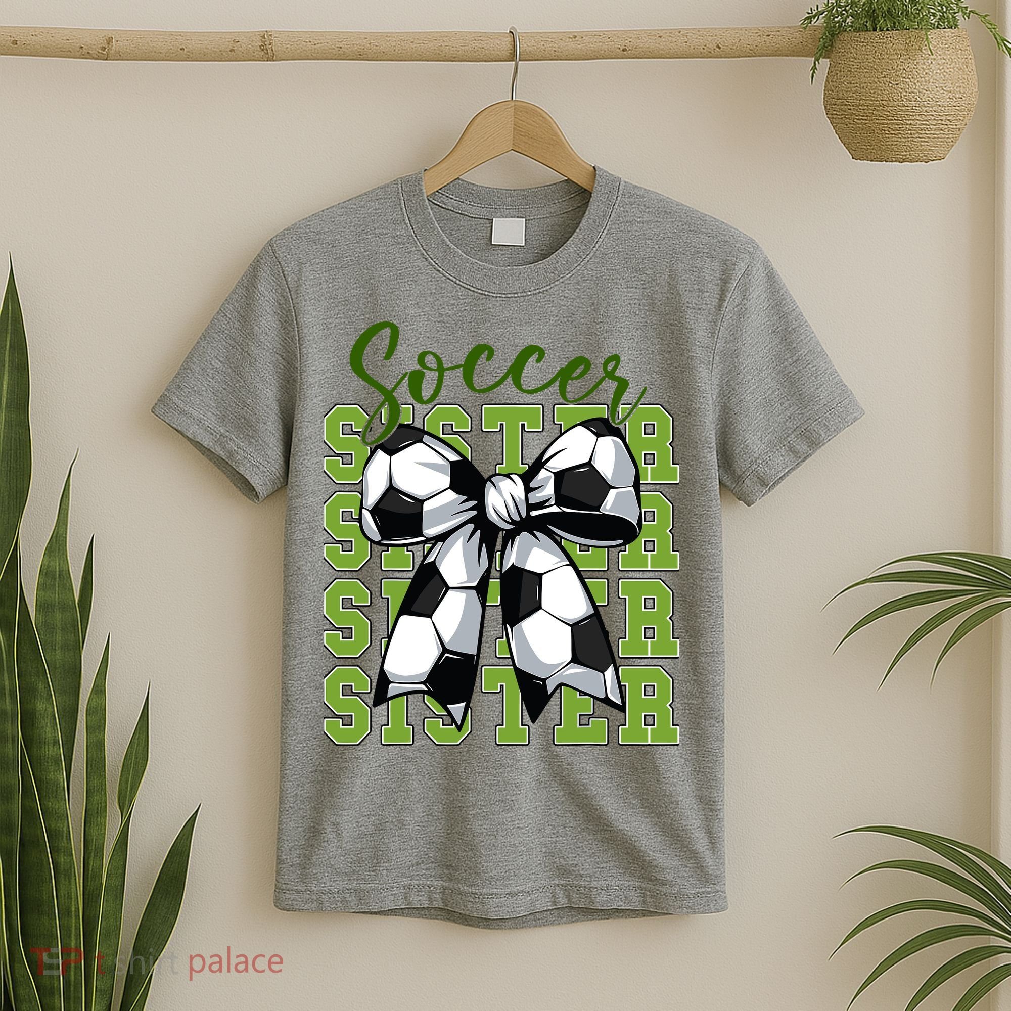 Soccer Sister Coquette Bow Cute Mom T-Shirt