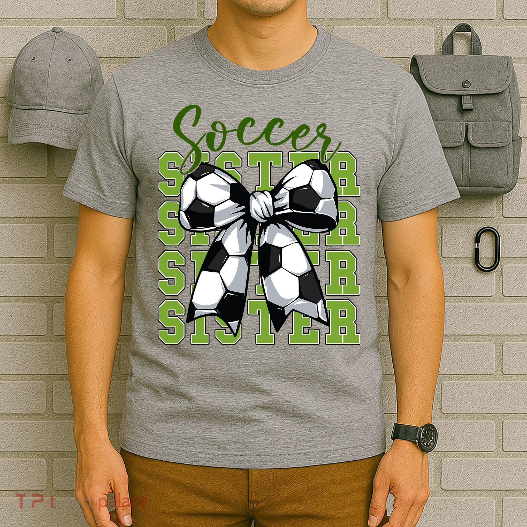 Soccer Sister Coquette Bow Cute Mom T-Shirt