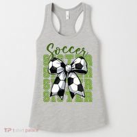 Soccer Sister Coquette Bow Cute Mom Women's Tank Top thumb 0