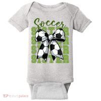 Soccer Sister Coquette Bow Cute Mom Baby Bodysuit thumb 0