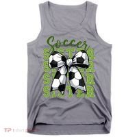Soccer Sister Coquette Bow Cute Mom Tank Top thumb 0