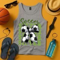 Soccer Sister Coquette Bow Cute Mom Tank Top thumb 4
