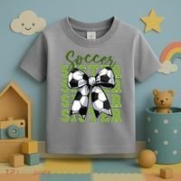 Soccer Sister Coquette Bow Cute Mom Toddler T-Shirt thumb 3