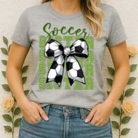 Soccer Sister Coquette Bow Cute Mom Women's T-Shirt thumb 2