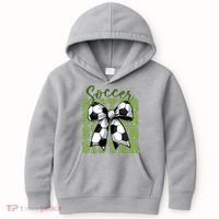 Soccer Sister Coquette Bow Cute Mom Kids Hoodie thumb 0