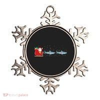 Shark Santa Christmas Sleigh Funny Shark Xmas Gift Ornament thumb 0
