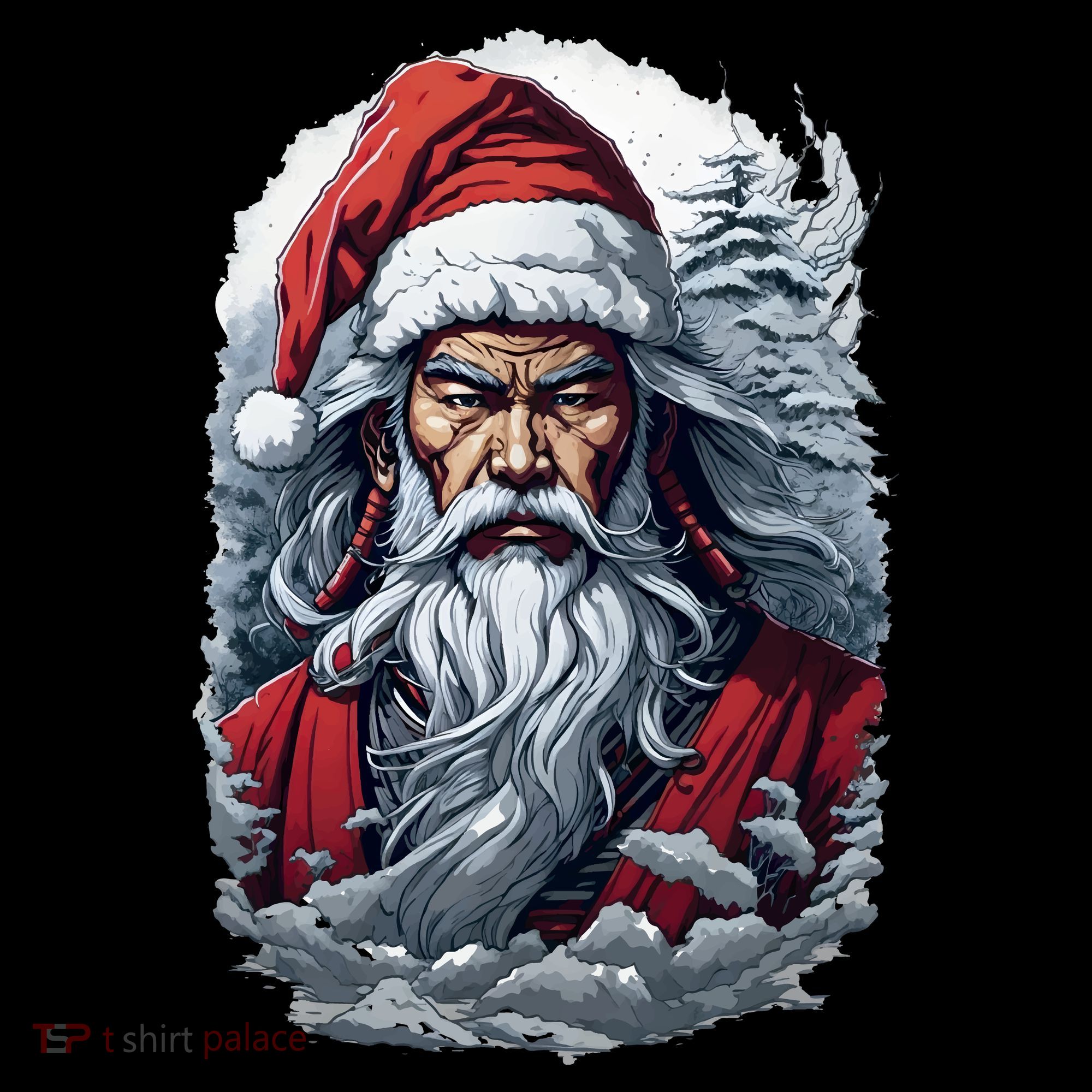 Samurai Santa Claus Mousepad