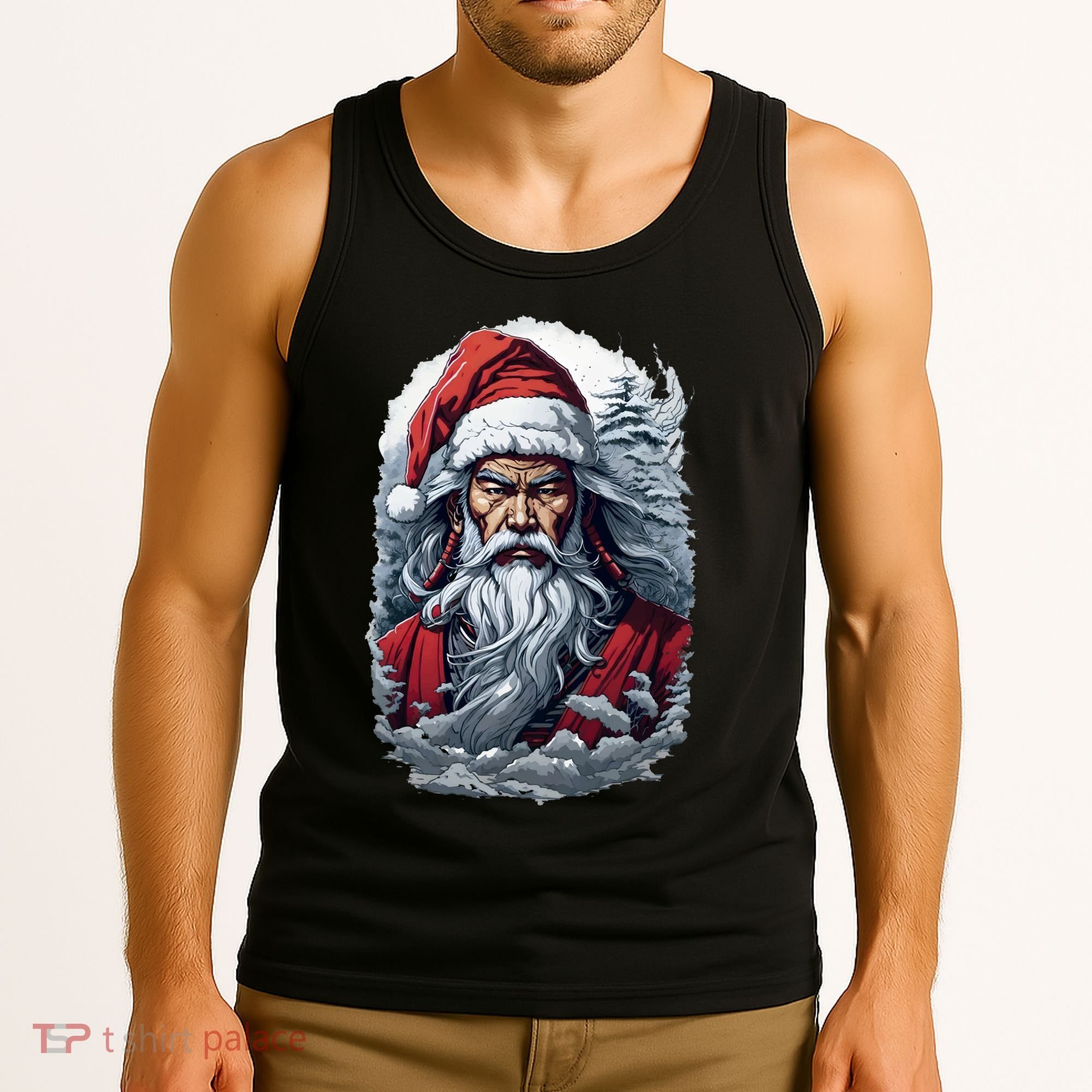 Samurai Santa Claus Tank Top