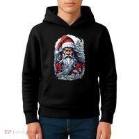Samurai Santa Claus Kids Hoodie thumb 4