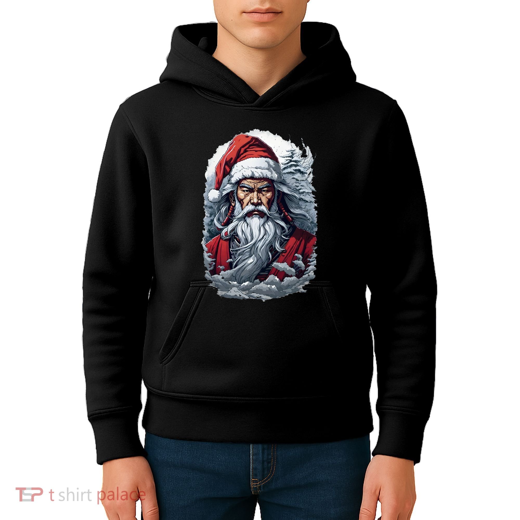 Samurai Santa Claus Kids Hoodie