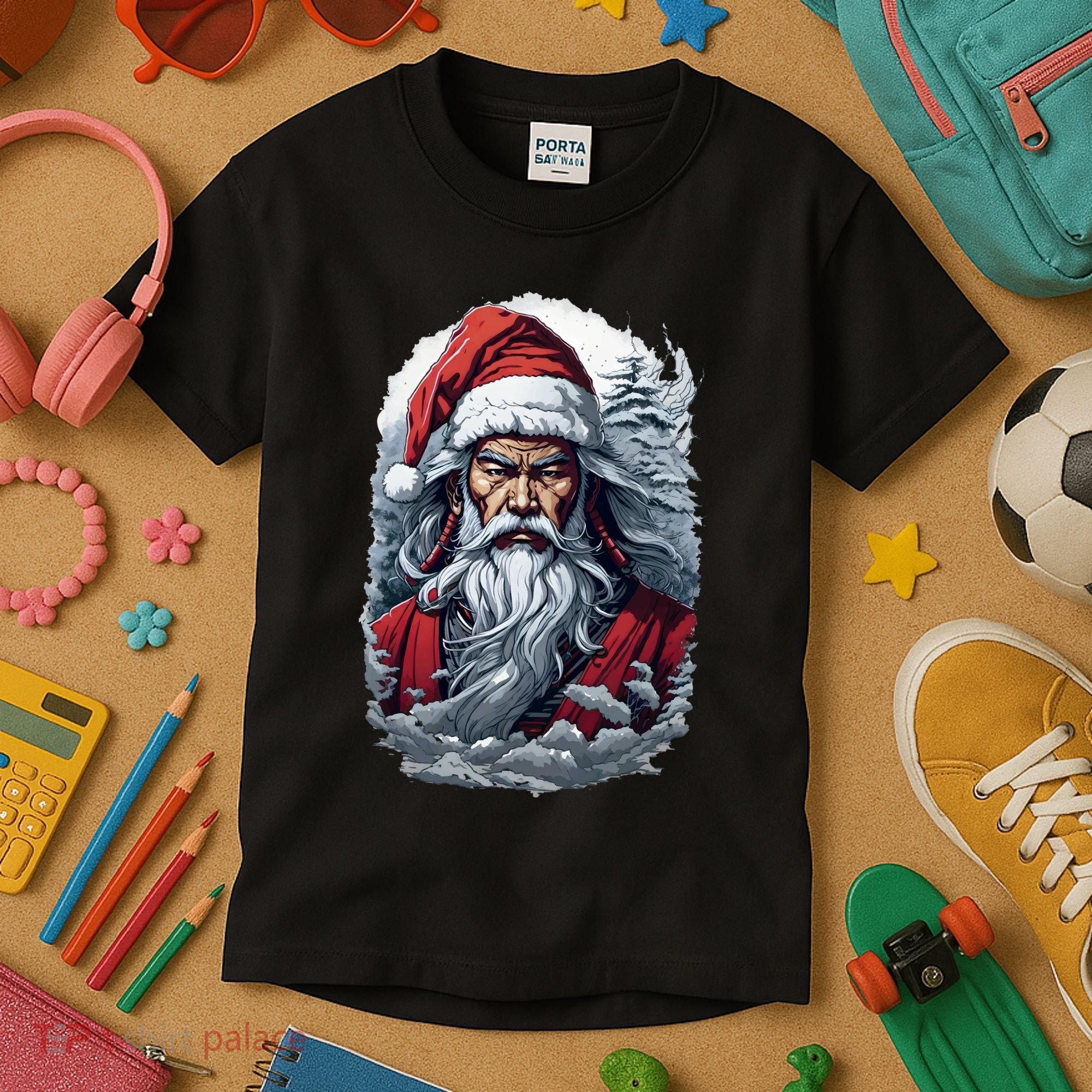 Samurai Santa Claus Kids T-Shirt