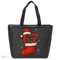 Six Seven Christmas 67 Stocking Santa Reindeer Tote Bag thumb 0