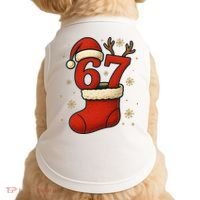 Six Seven Christmas 67 Stocking Santa Reindeer Doggie Tank thumb 0
