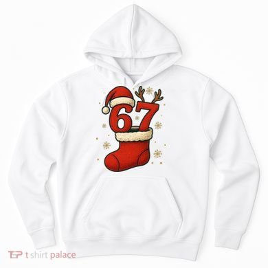 Six Seven Christmas 67 Stocking Santa Reindeer Hoodie