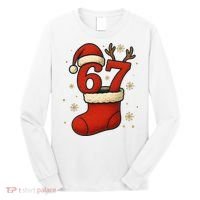 Six Seven Christmas 67 Stocking Santa Reindeer Long Sleeve Shirt thumb 0