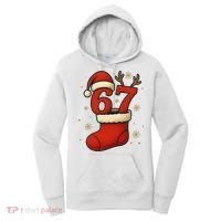 Six Seven Christmas 67 Stocking Santa Reindeer Women's Hoodie thumb 0