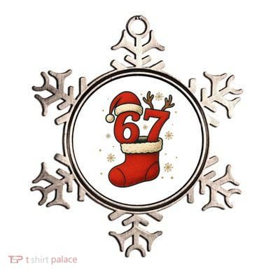 Six Seven Christmas 67 Stocking Santa Reindeer Ornament