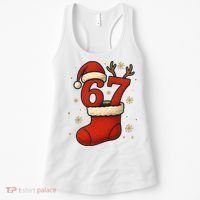 Six Seven Christmas 67 Stocking Santa Reindeer Women's Tank Top thumb 0