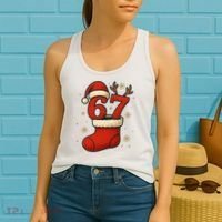 Six Seven Christmas 67 Stocking Santa Reindeer Women's Tank Top thumb 2