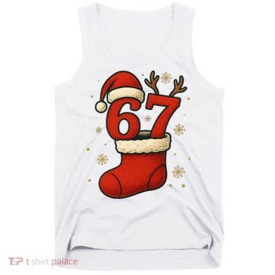 Six Seven Christmas 67 Stocking Santa Reindeer Tank Top