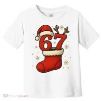 Six Seven Christmas 67 Stocking Santa Reindeer Toddler T-Shirt thumb 0