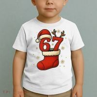 Six Seven Christmas 67 Stocking Santa Reindeer Toddler T-Shirt thumb 2