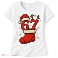 Six Seven Christmas 67 Stocking Santa Reindeer Women's T-Shirt thumb 0