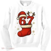 Six Seven Christmas 67 Stocking Santa Reindeer Kids Sweatshirt thumb 0