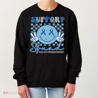 Support Squad Child Abuse Prevention Awareness Smile Face Women's Sweatshirt