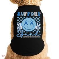 Support Squad Child Abuse Prevention Awareness Smile Face Doggie Tank thumb 0