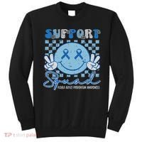 Support Squad Child Abuse Prevention Awareness Smile Face Sweatshirt thumb 0