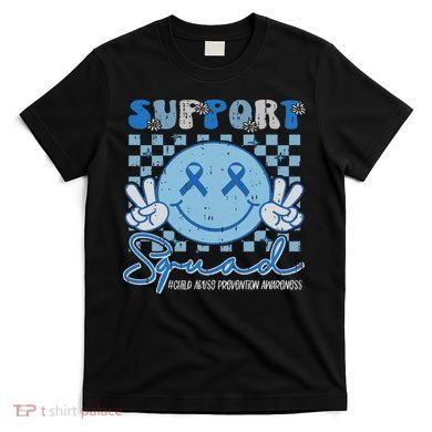 Support Squad Child Abuse Prevention Awareness Smile Face T-Shirt