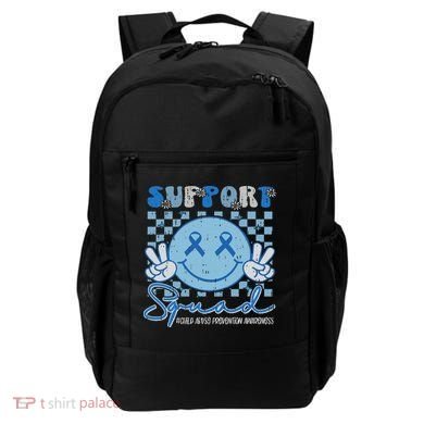 Support Squad Child Abuse Prevention Awareness Smile Face Backpack