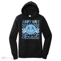 Support Squad Child Abuse Prevention Awareness Smile Face Women's Hoodie thumb 0