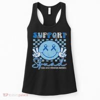 Support Squad Child Abuse Prevention Awareness Smile Face Women's Tank Top thumb 0