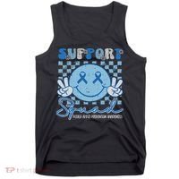 Support Squad Child Abuse Prevention Awareness Smile Face Tank Top thumb 0