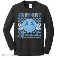 Support Squad Child Abuse Prevention Awareness Smile Face Kids Long Sleeve Shirt thumb 0