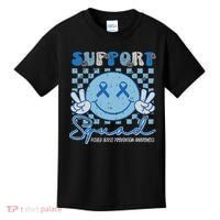 Support Squad Child Abuse Prevention Awareness Smile Face Kids T-Shirt thumb 0