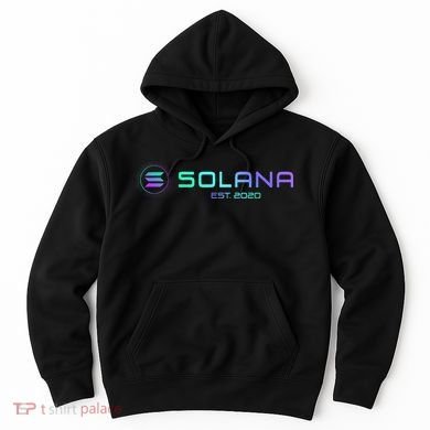 Solana Sol Coin Crypto Logo Blockchain Solana Hoodie