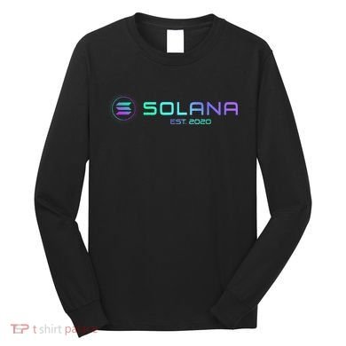 Solana Sol Coin Crypto Logo Blockchain Solana Long Sleeve Shirt