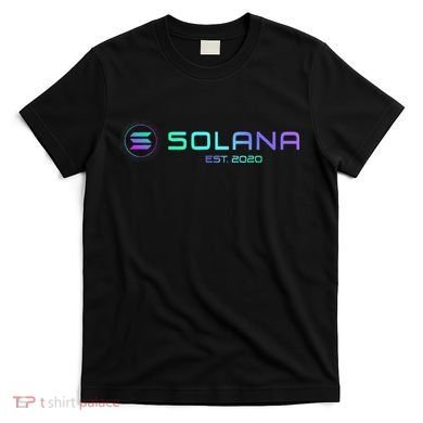 Solana Sol Coin Crypto Logo Blockchain Solana T-Shirt
